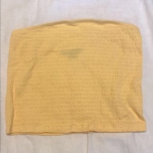yellow american eagle tube top